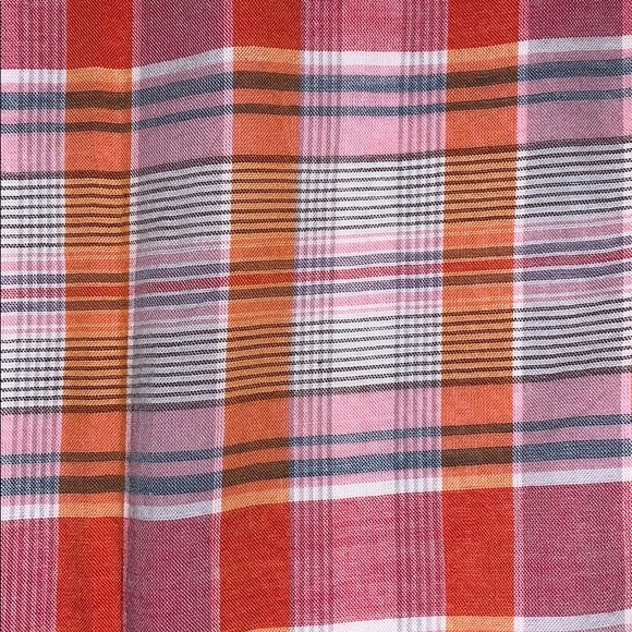 Madewell Plaid Ruffle-Sleeve Popover Mini Dress M - Picture 4 of 10